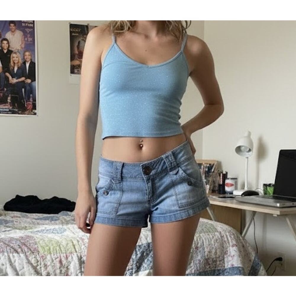 Early 2000s Micro-Low Rise Denim Shorts